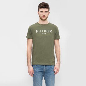 Tommy Hilfiger pánské zelené tričko Graphic